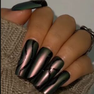 Velvet Chrome Nail Design